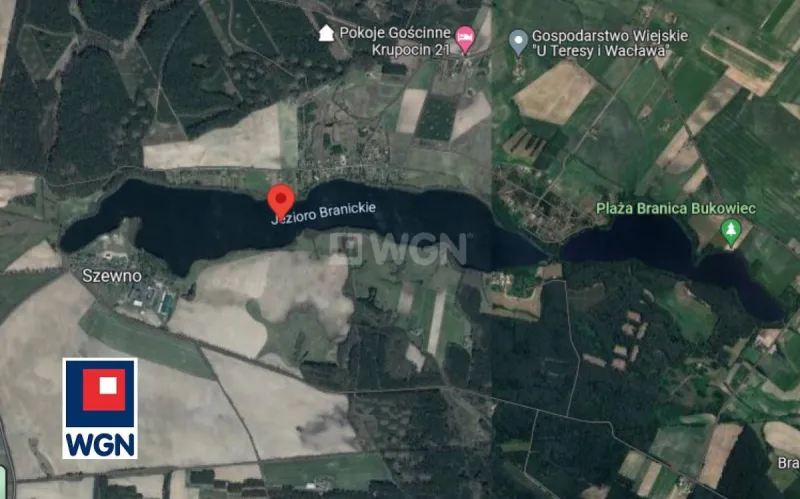 Grunt budowlany jednorodzinny na  sprzedaż Branica - ATRAKCYJNA DZIALKA BUDOWLANA NAD JEZIOREM